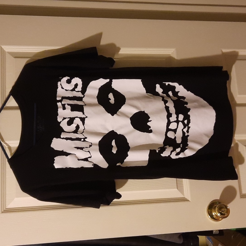Misfits Classic Fiend Skull Logo Punk Shirt Mens Size XL Black
